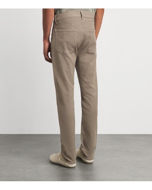 7 For All Mankind Gray Slimmy Luxe Motion Slim Jeans for men