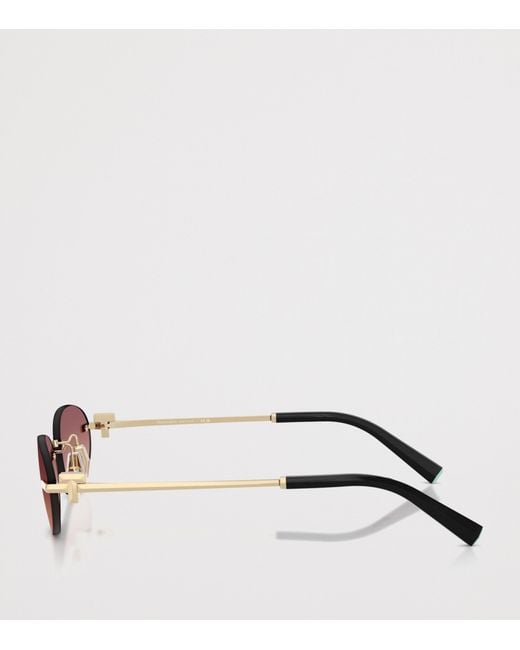 Tiffany & Co Pink Metal Oval Sunglasses