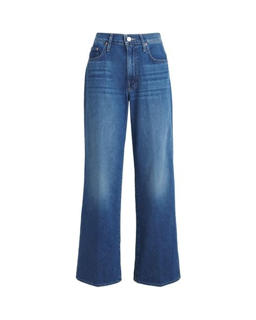 Mother Blue Maven Skimp Mid-Rise Straight Jeans