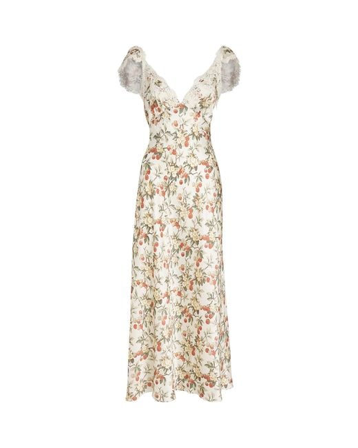 Doen Metallic Silk Fiona Midi Dress