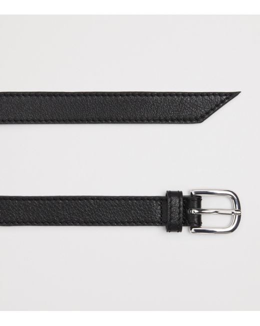 Eleventy Black Leather Belt