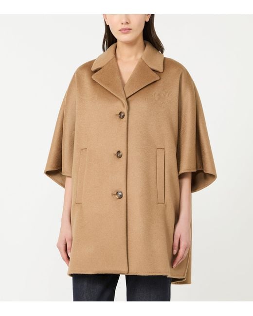 Max Mara Natural Cashmere Oversized Cape