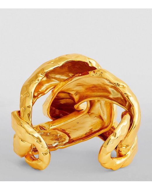 Alexis Metallic Gold-plated Brut Cuff