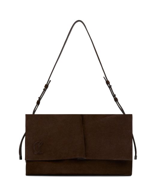Christian Louboutin Brown Baggy Large Suede Shoulder Bag