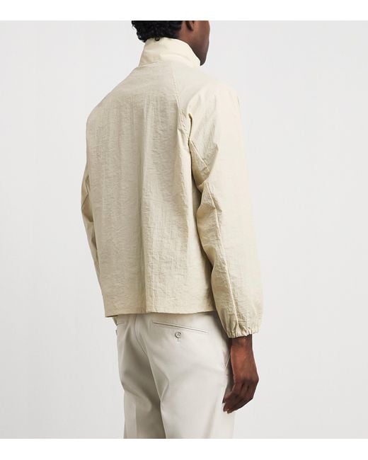 J.Lindeberg Natural Gian Crinkle Zip Overshirt for men