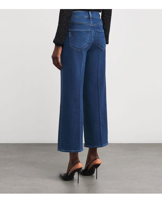 PAIGE Blue Anessa Wide-Leg Jeans