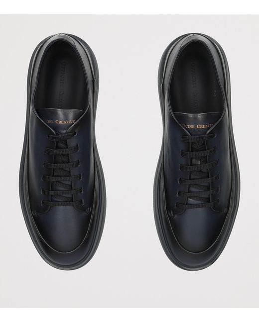 Officine Creative Blue Leather Release Sneakers for men