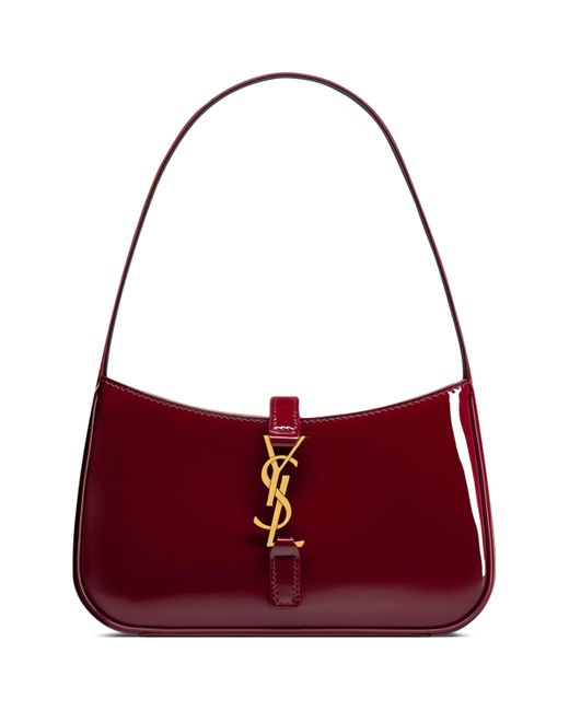 Saint Laurent Red Mini Patent Leather Le 5 À 7 Shoulder Bag