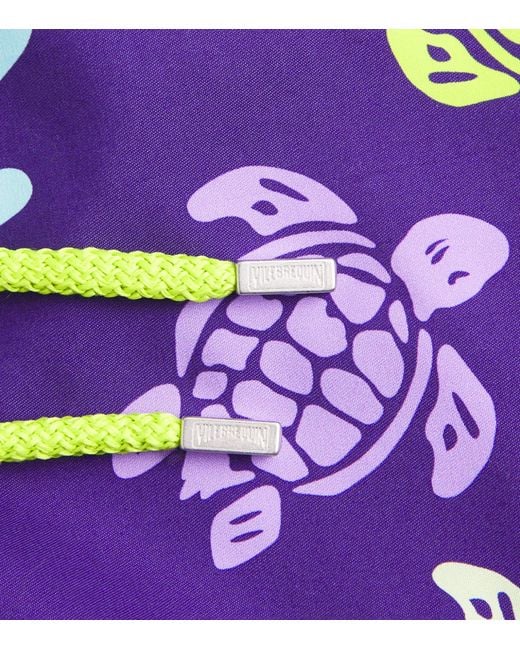 Vilebrequin Blue Multicolour Turtles Moka Swim Shorts for men