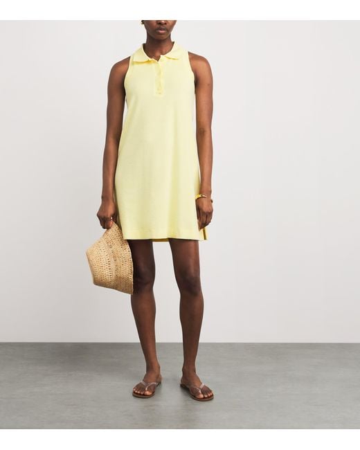 Hunza G Yellow Towelling Tennis Mini Dress