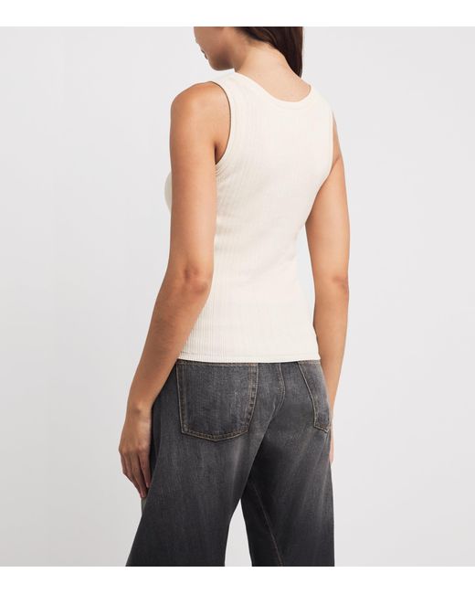 Herskind White Knit Morris Tank Top
