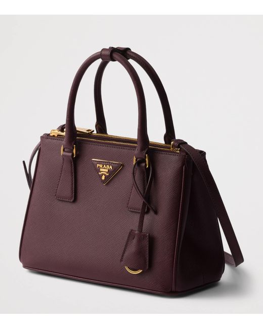 Prada Red Small Leather Galleria Top-Handle Bag