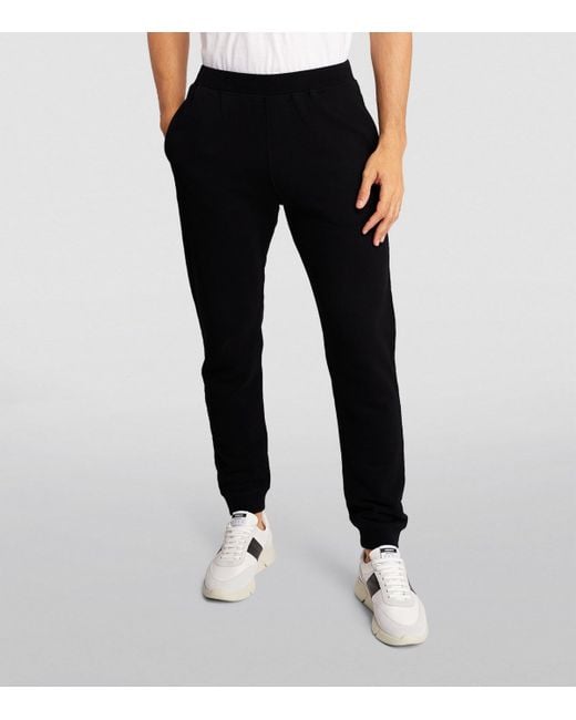 Sunspel Black Loopback Sweatpants for men