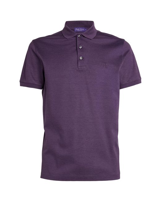 Ralph Lauren Purple Label Purple Cotton Polo Shirt for men