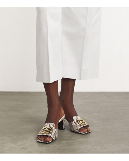 Dolce & Gabbana Multicolor Snakeskin Abaya Sandals 60