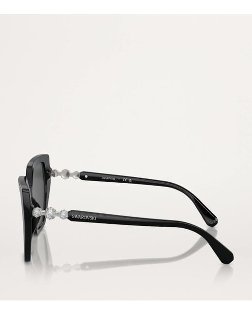 Swarovski Black Acetate Sk6016 Sunglasses