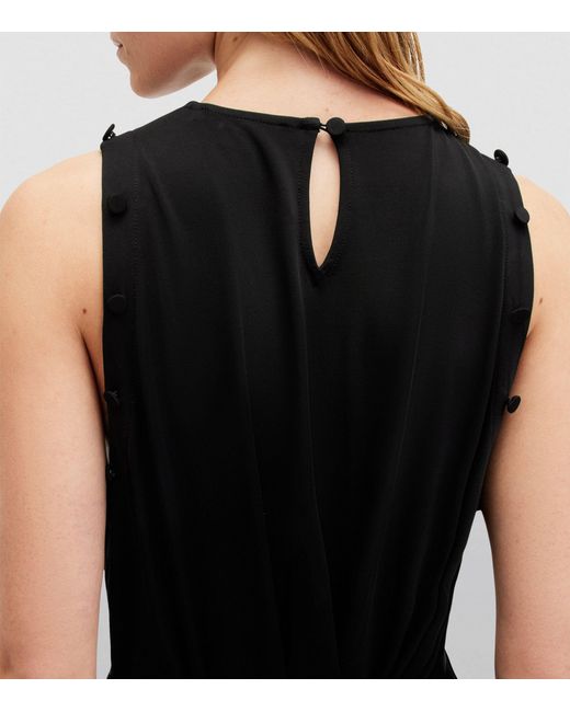 AllSaints Black Detachable Sleeve Susannah Dress
