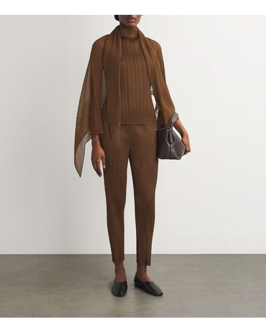 Pleats Please Issey Miyake Brown New Colorful Basics Trousers