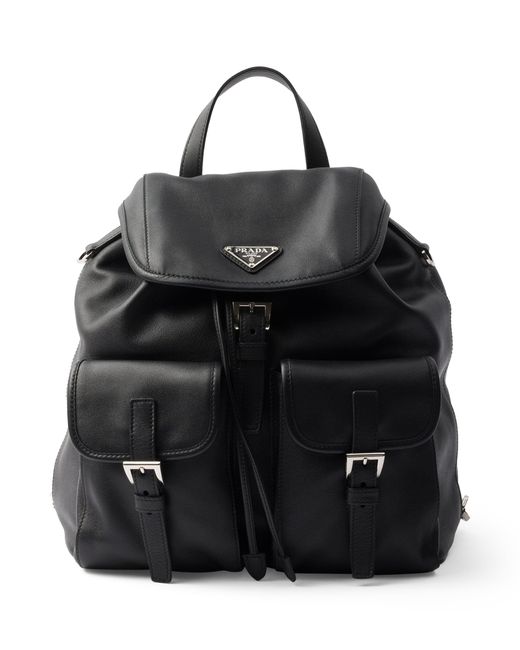 Prada Black Medium Lambskin Backpack