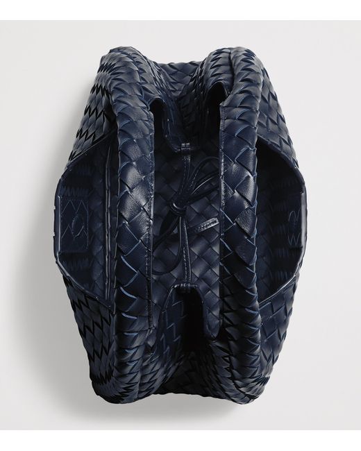 Bottega Veneta Blue Medium Leather Campana Shoulder Bag