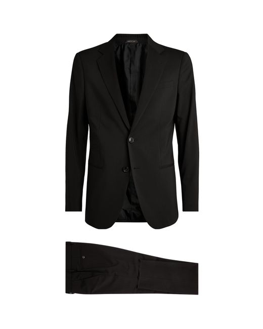 Giorgio Armani Black Wool Two-Piece Suit for men
