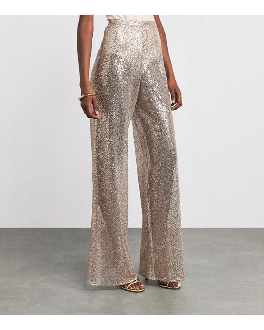 Taller Marmo Natural Sequin Marlene Disco Trousers