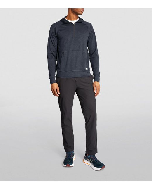 vuori Blue Ponto Performance Half-Zip Hoodie for men