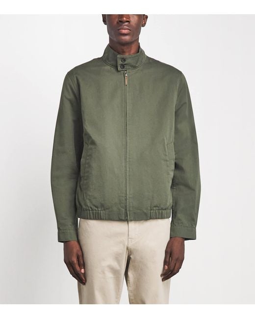 Vince Green Cotton-Linen Bomber Jacket for men