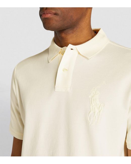 Polo Ralph Lauren White Logo-patch Polo Shirt for men