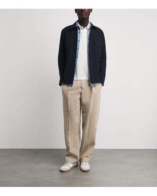 Rag & Bone White Technical Piqué Polo Shirt for men