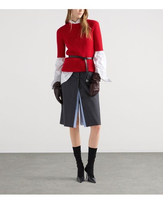 Prada White Cotton Poplin Shirt