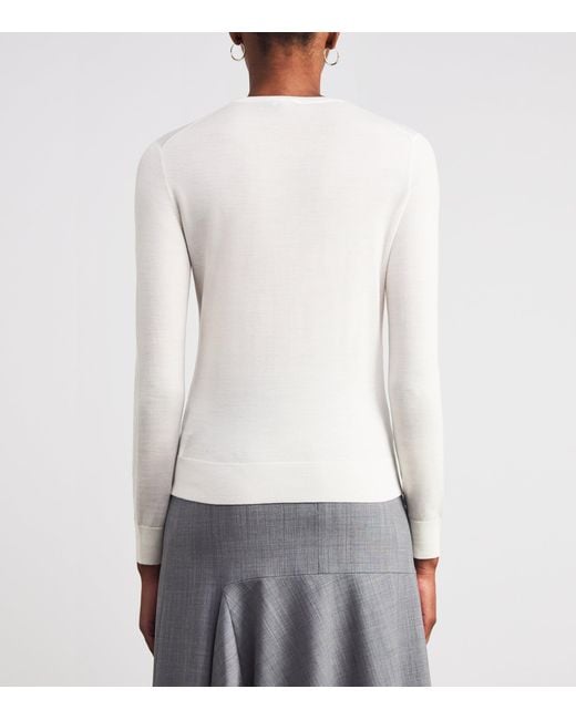 Theory White Wool Sweater