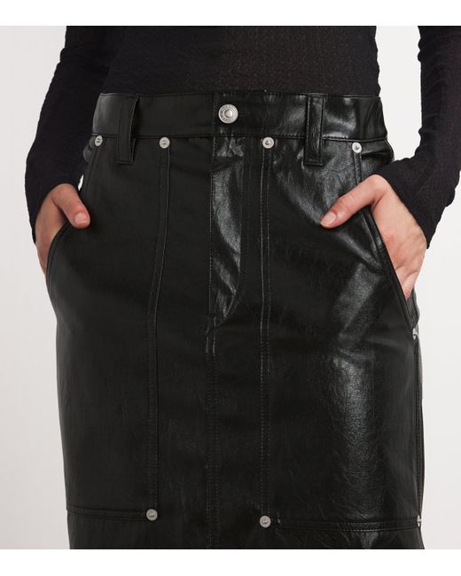 Isabel Marant Black Panelled Midi Skirt