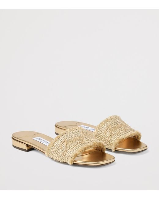 Jimmy Choo Natural Joa Flat Slides
