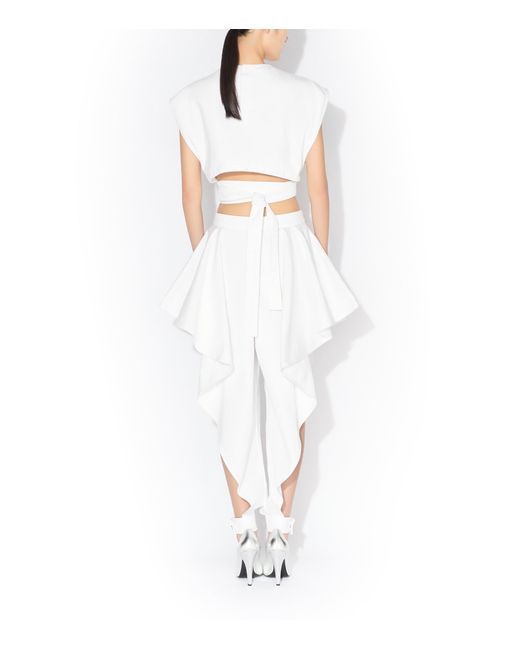 Alaïa White Denim Open-Leg Jeans