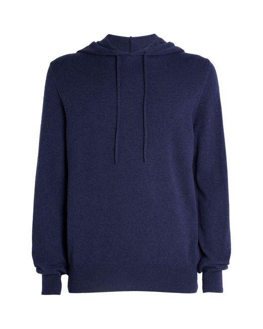 7 For All Mankind Blue Cashmere Hoodie for men