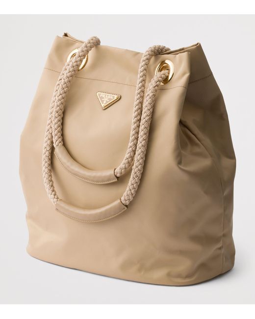 Prada Natural Large Re-Nylon Mariner Bucket Bag