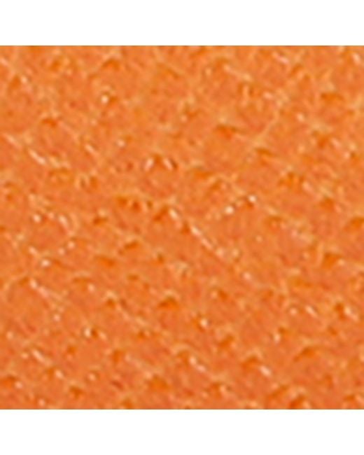 Santoni Orange Leather Card Holder for men