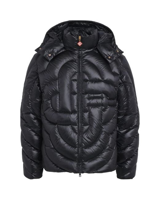 Casablanca Black Monogram Quilted Shell Jacket for men