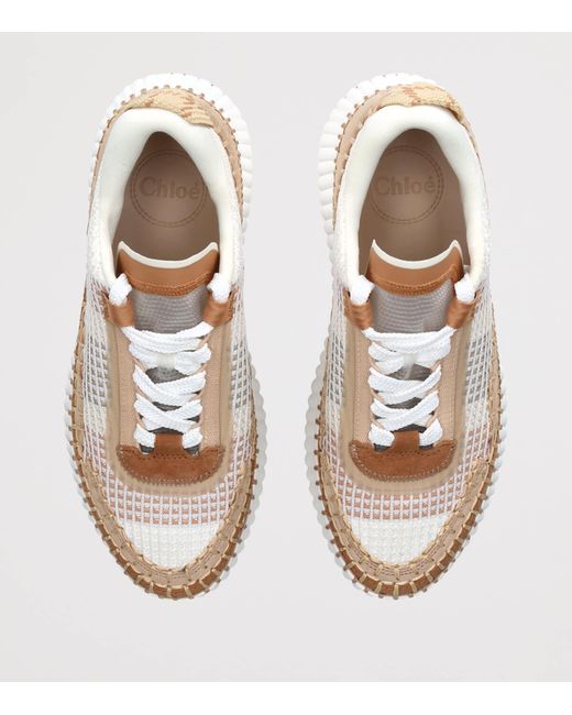 Chloé Natural Nama Runner Sneakers