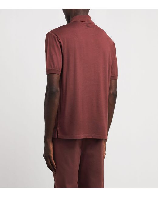Colombo Red Kid Wool Polo Shirt for men