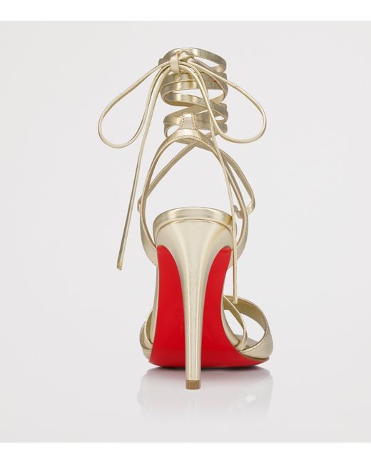 Christian Louboutin Metallic Fanny Randa Leather Sandals 100