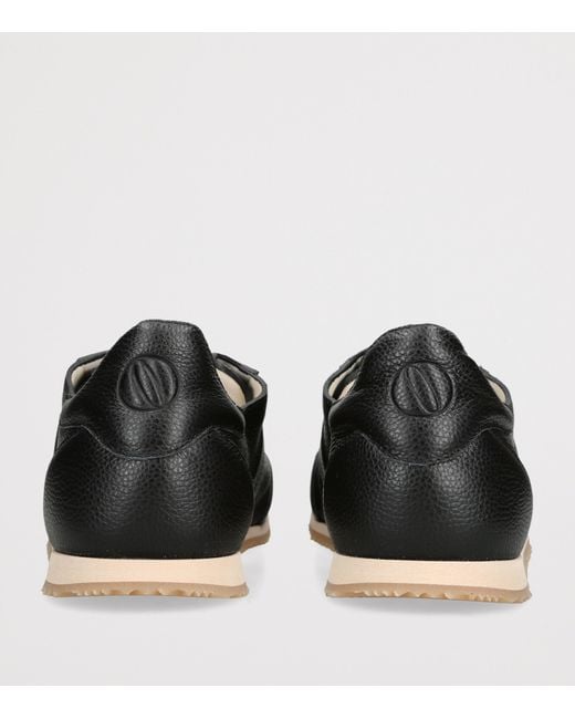 Born Outside Black Leather Tempo Sneakers for men