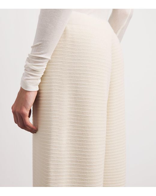 Fabiana Filippi White Wool-Cotton Wide-Leg Trousers
