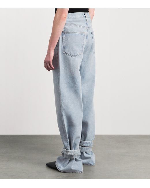 Agolde Blue Cinched-Hem Jeans