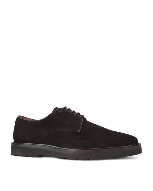 Kurt Geiger Brown Suede Aiden Derby Shoes for men