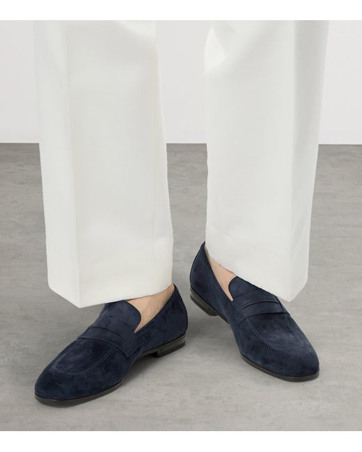 Tom Ford Blue Suede Loafers for men