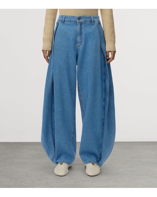 Loewe Blue Wrap Wide-Leg Jeans