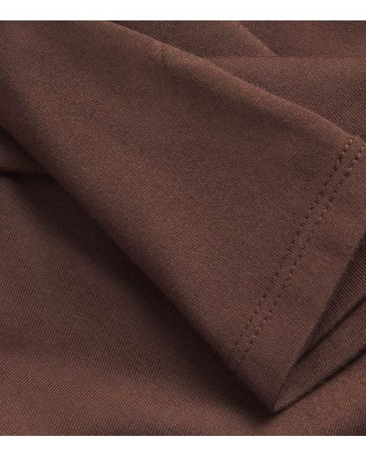 Skims Brown Smooth Layers Square-Neck Top