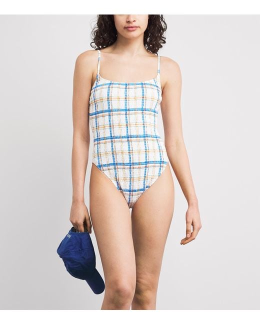 Polo Ralph Lauren Blue Check Swimsuit